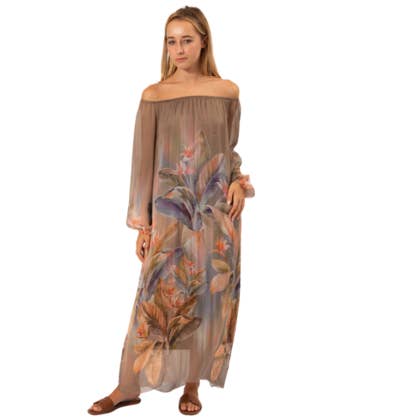 2555BB Fango Vera May Italian Silk Dress for wholesale by VeraMay