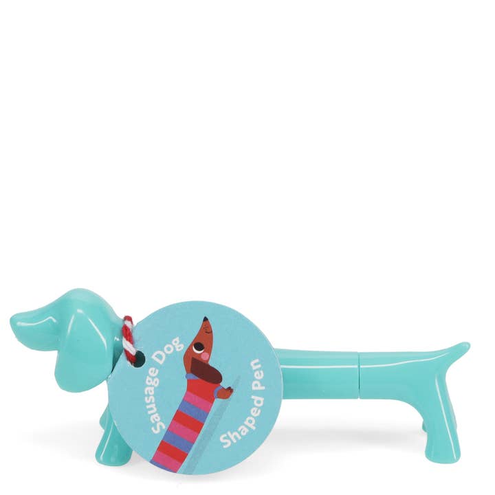 Sausage dog shaped pen - Aqua for wholesale by Rex B2B - UK