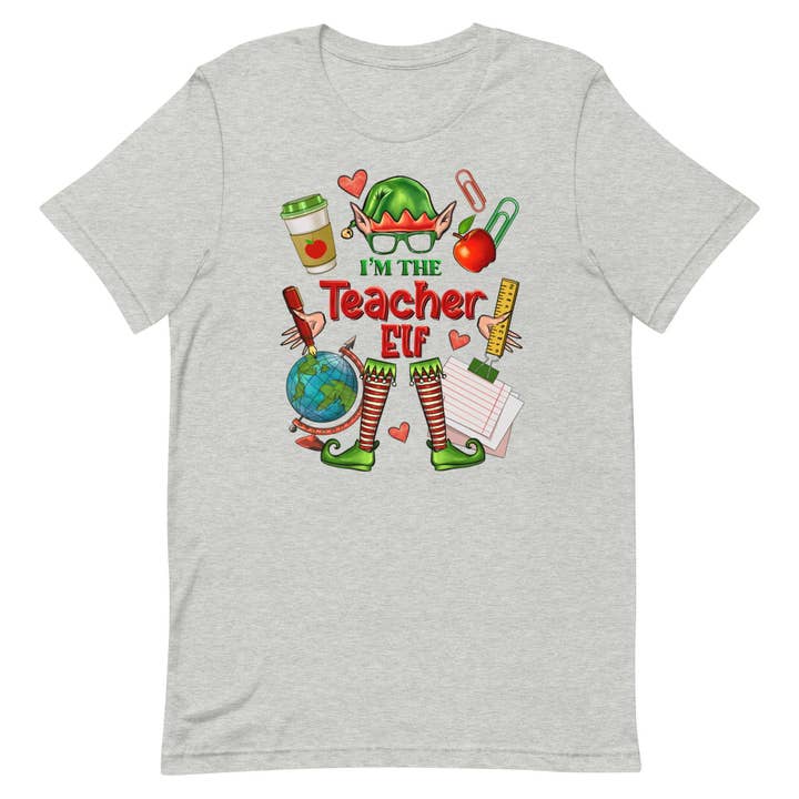 I'm the Teacher Elf Unisex t-shirt for wholesale by SUNFLOWER DREAMS BOUTIQUE