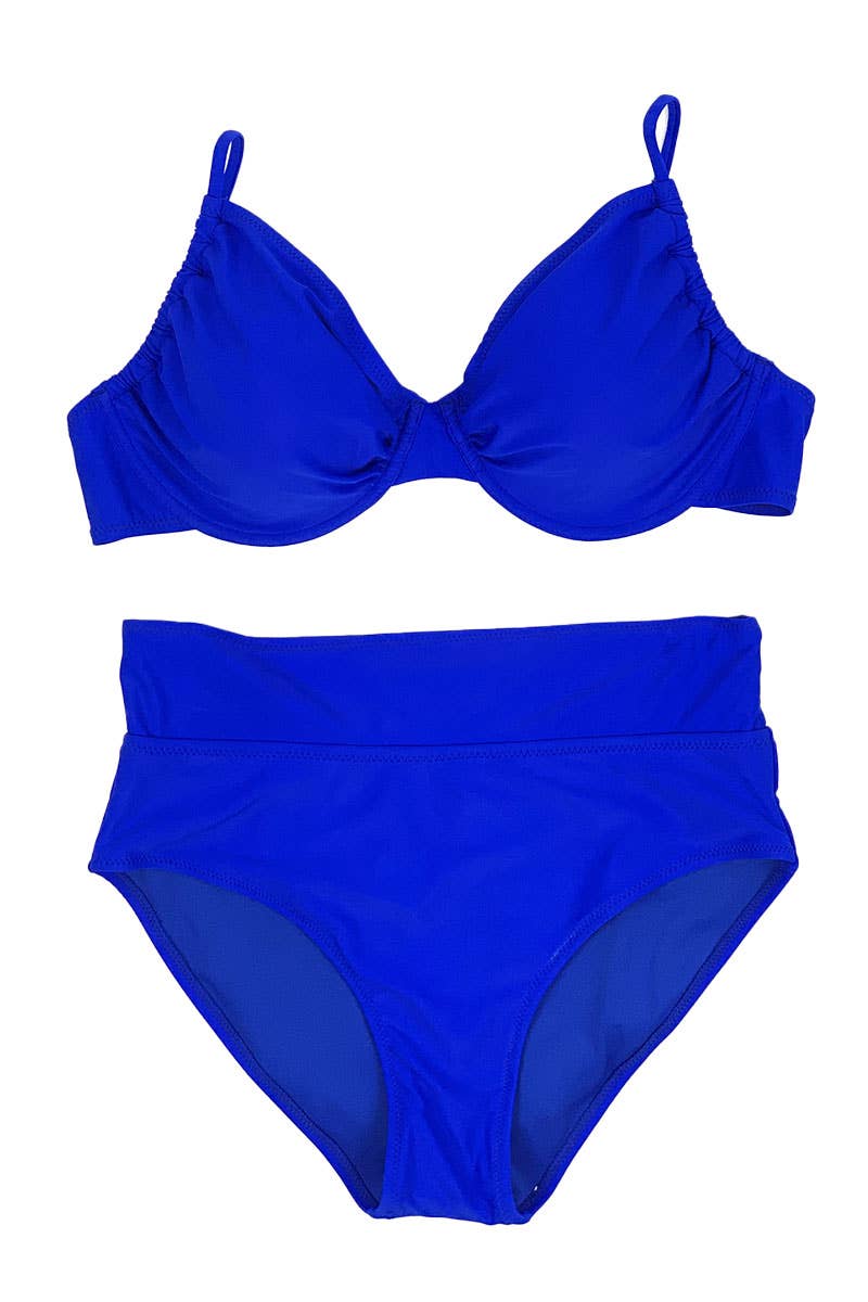 Belle Com'Elle - Venta al por mayor Traje de baño de dos piezas - Mujer - Traje de baño de bikini de cintura alta de talla grande/SY23385