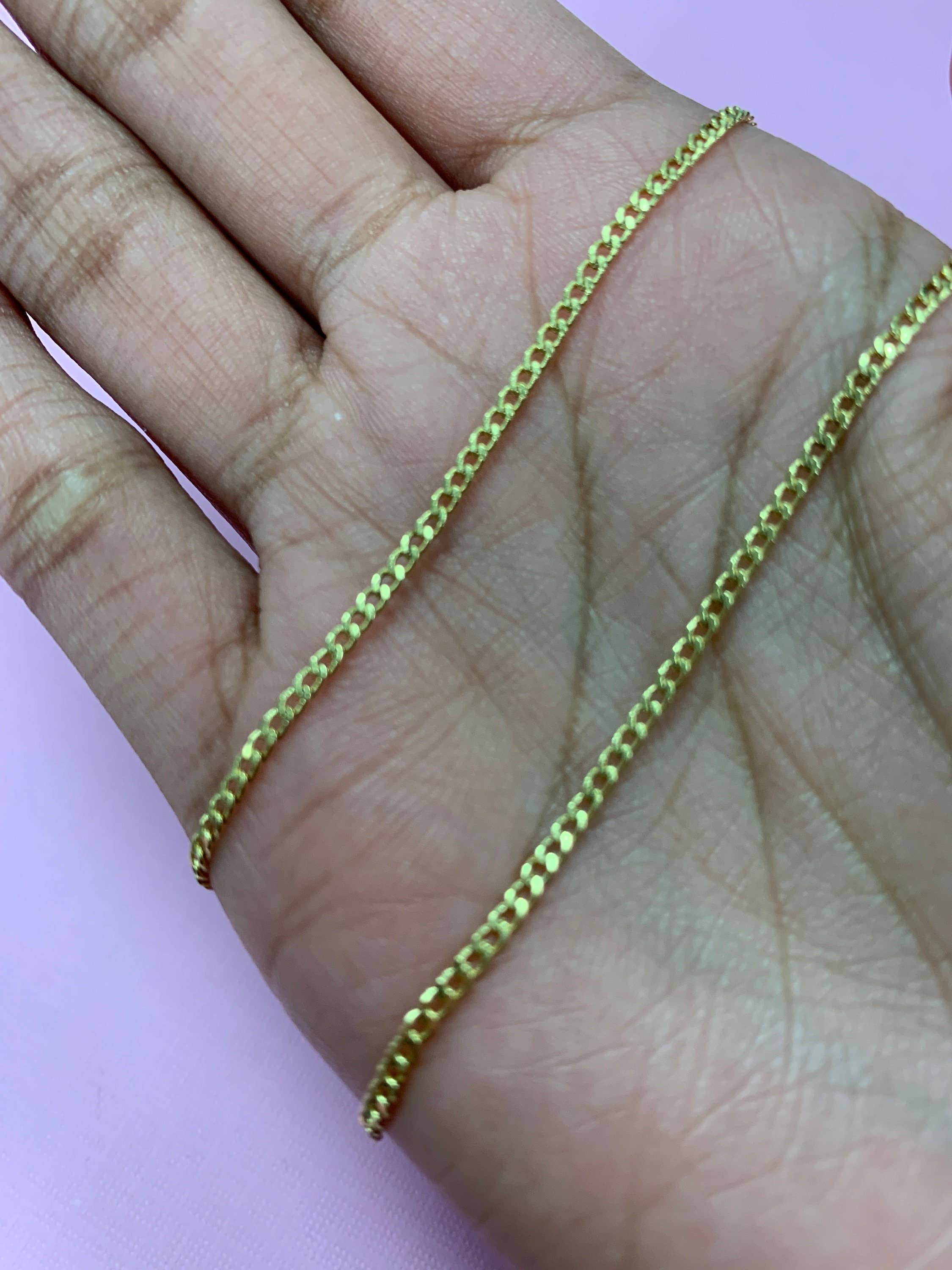 The Bead Bazaar - Wholesale Link & chain necklace - Wholesale Gold Filled Chain By The Foot, 18KT Gold Filled Curb Chain, Bulk Curb Chains, Gold Filled Flat Chain, Wholesale Chain To Make Necklace1