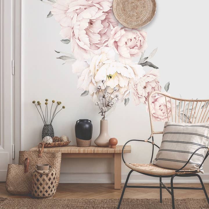 Simple Shapes – wholesale Wall decal/stickers – Peony Flowers Wall Sticker2