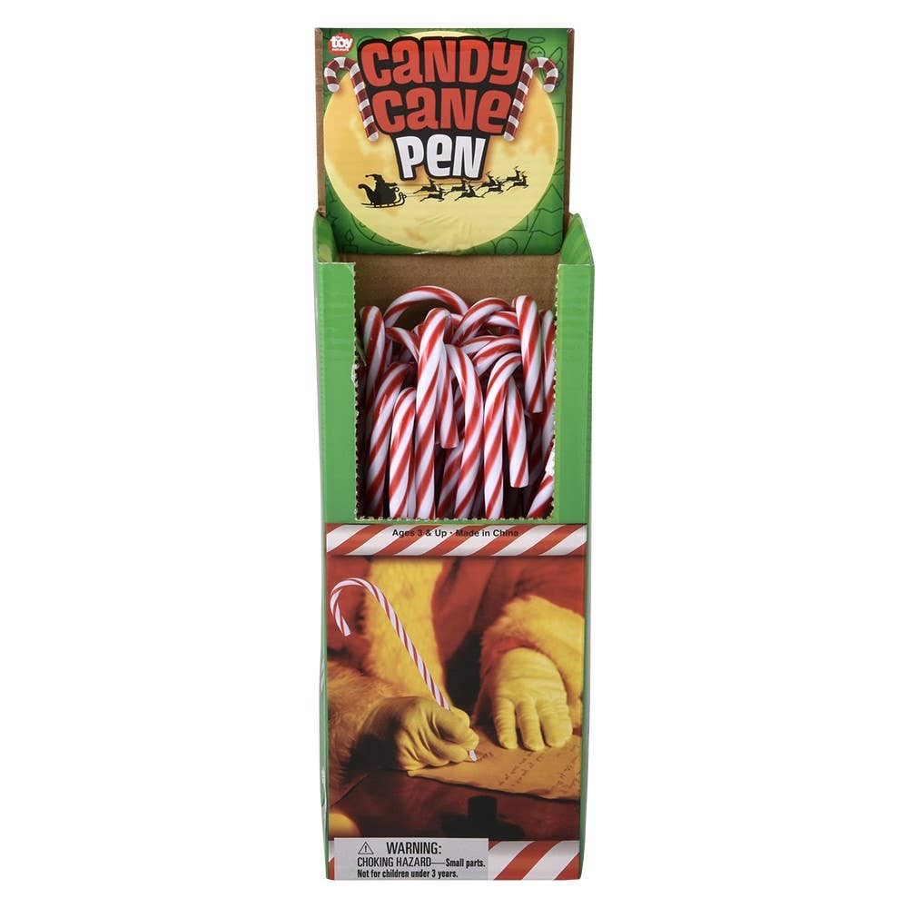 The Toy Network - Wholesale Pen - CANDY CANE PEN 6.5"        24/DISP3