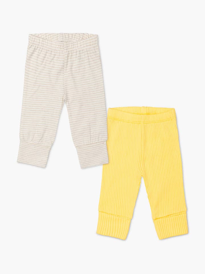 2-pak Hello Baby Bukser_Gul for engroshandel hos Monica + Andy