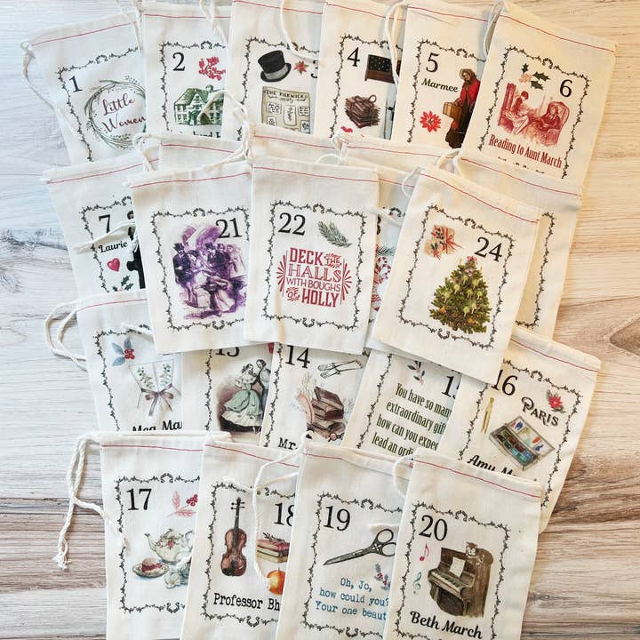 Kport Gift Company - Wholesale Advent Calendar - Little Women Advent Calendar Christmas Bags