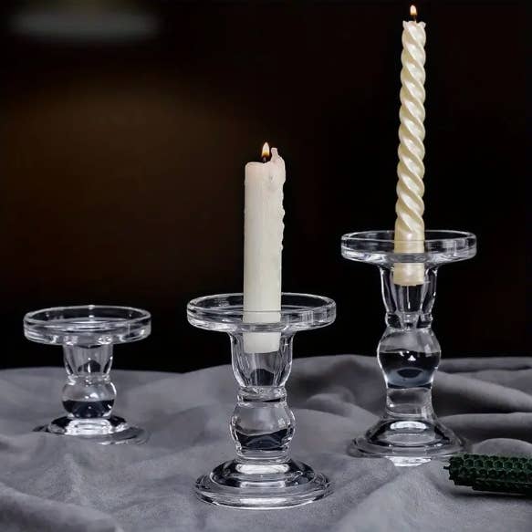 Candles Meta – Engroshandel Lyseholder – Glas romersk søjleform Retro lysestager