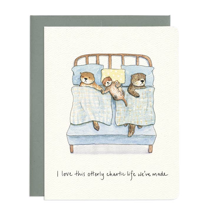 Otterly Chaotic Life -- Love Greeting Card for wholesale by Gotamago