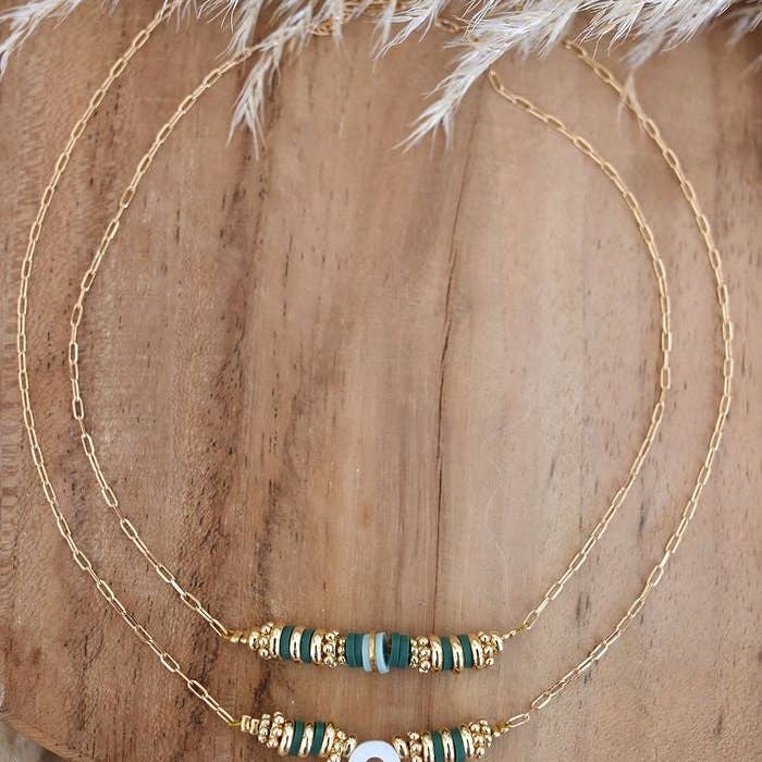 Collana MINI MANA VERDE MENTA per la vendita all'ingrosso da parte di Labelle