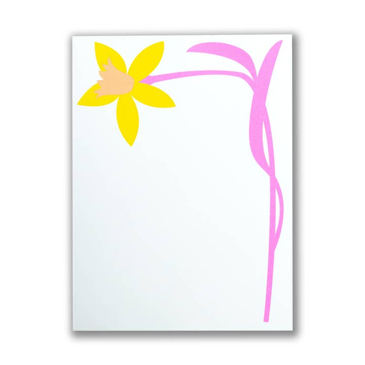 Small Daffodil Notepad for wholesale by Banquet Workshop