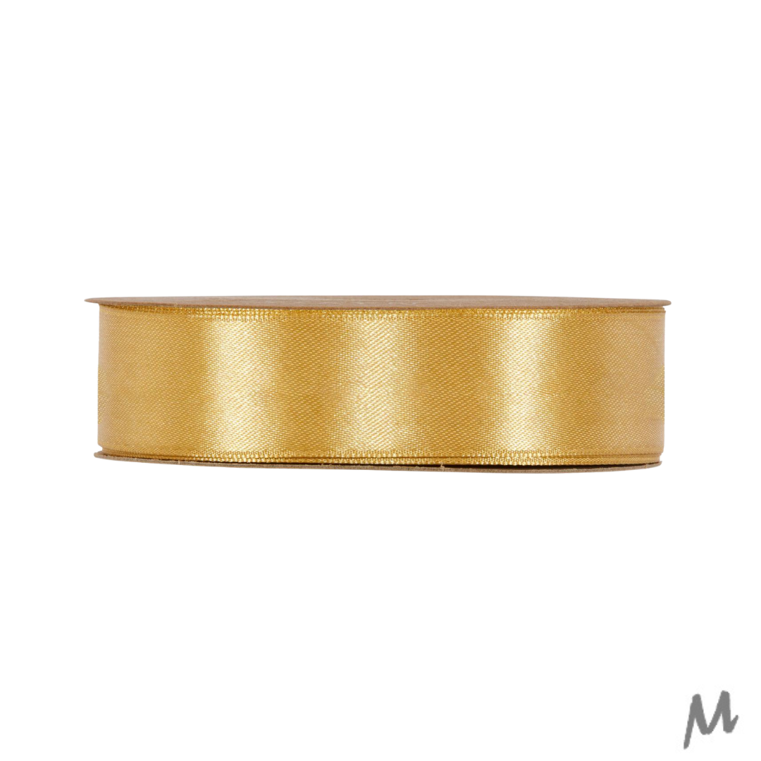 Mini Art Products - Wholesale Ribbon - Gift Wrapping - Double Satin Classic – Gold – 50m – Ribbon0