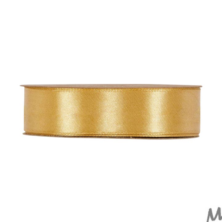 Mini Art Products - Wholesale Ribbon - Gift Wrapping - Double Satin Classic – Gold – 50m – Ribbon0