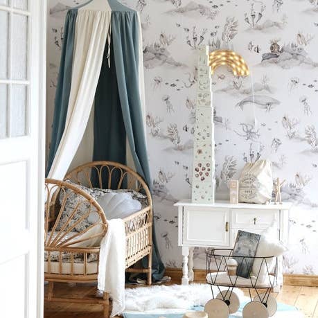 Moi Mili – wholesale Bed canopy – Child & baby – “Blue Circus” Canopy0