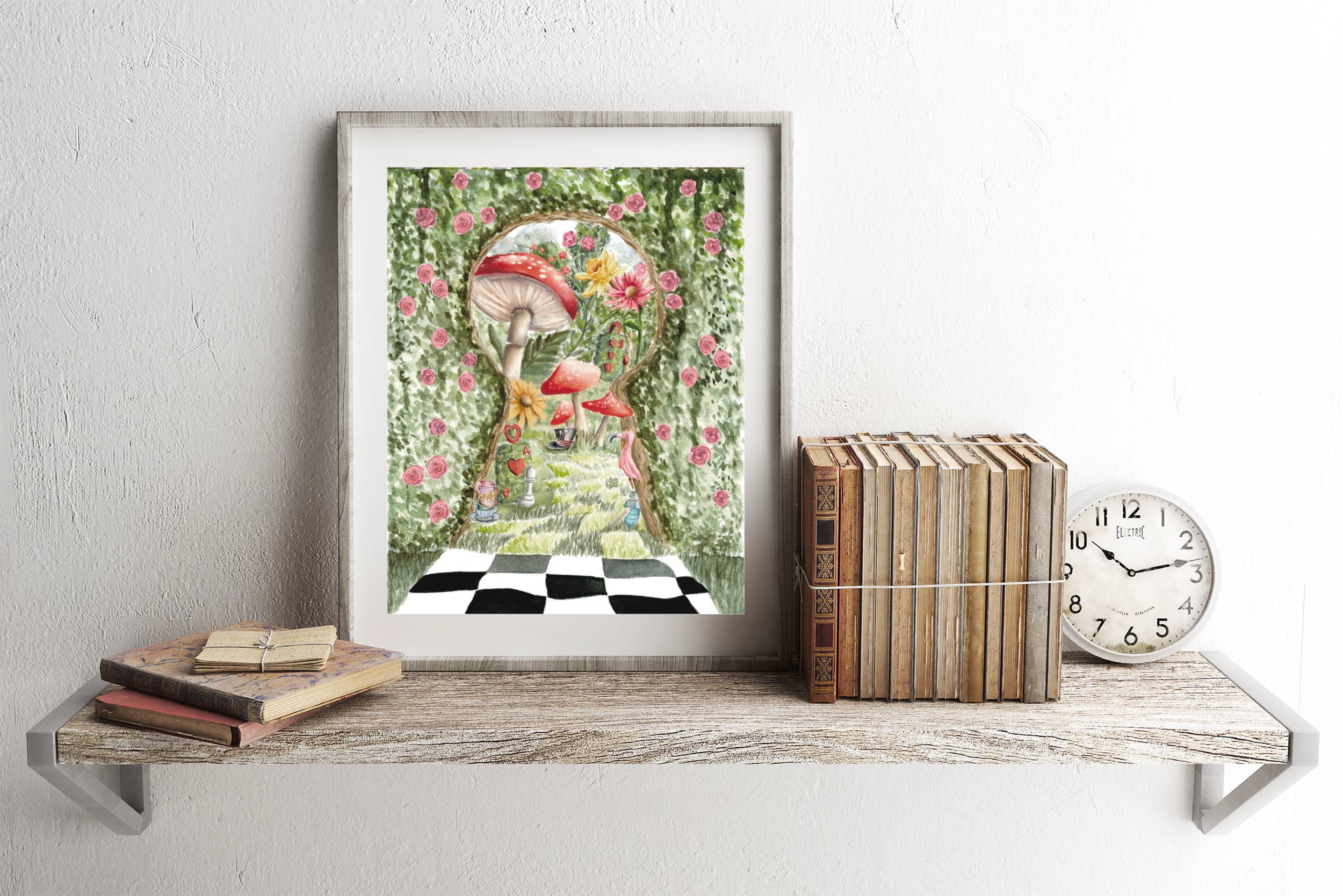 Fox and Wild - Wholesale Art Print - Alice in Wonderland Rosebush Print4