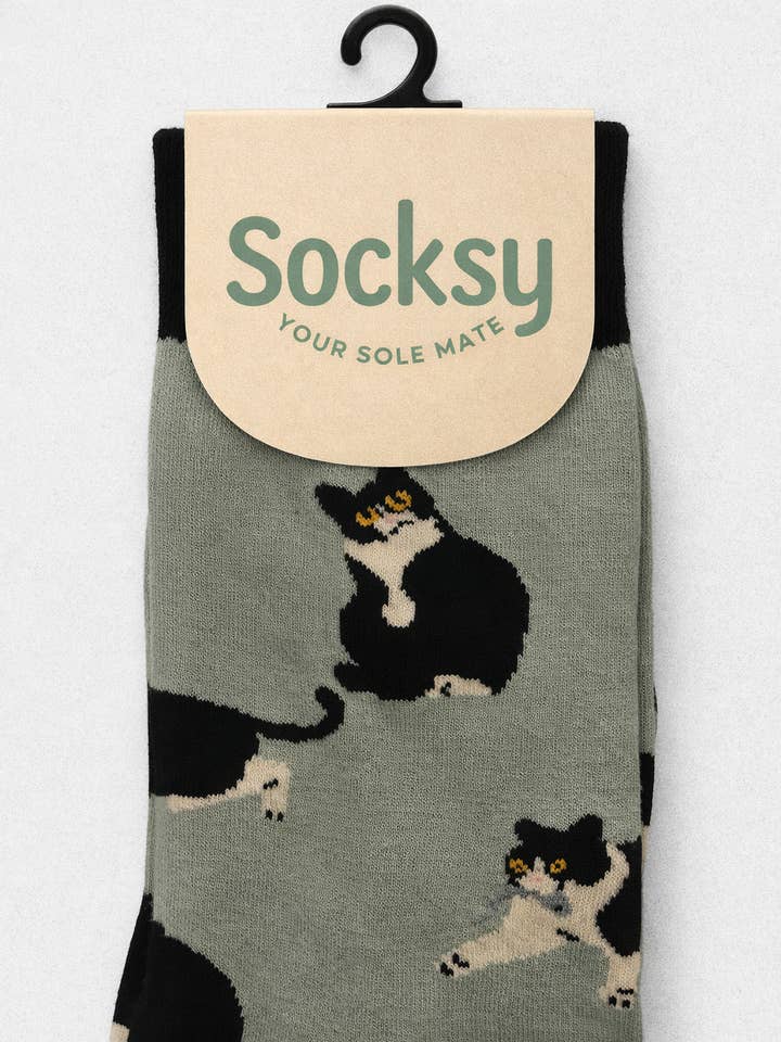 Schattige Katten Biokatoenen Sokken voor wholesale door Socksy