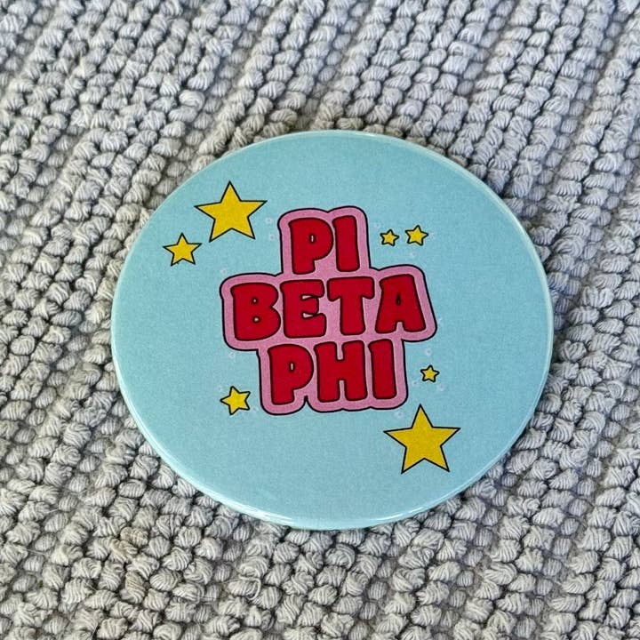 Buttongirl99 - Wholesale Lapel Pin/Button - Pi Beta Phi Sorority 3" Pin/Button - Aqua