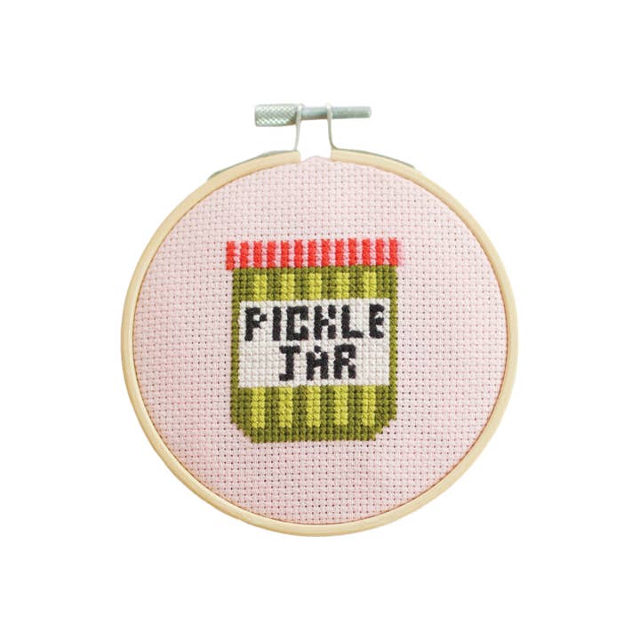 Cotton Clara - Wholesale Embroidery/Cross Stitch Supplies - Pickle Jar Cross Stitch Kit