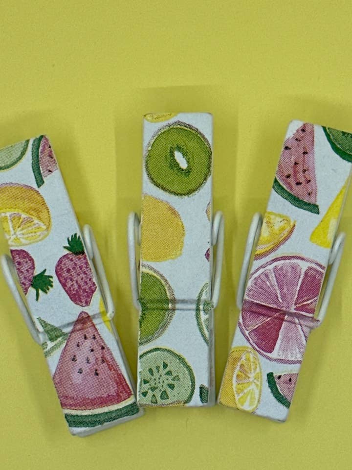 NYE Saftige Sommerfrugter Chipsklemme Sæt/3 for engroshandel hos NanCBeeCreations