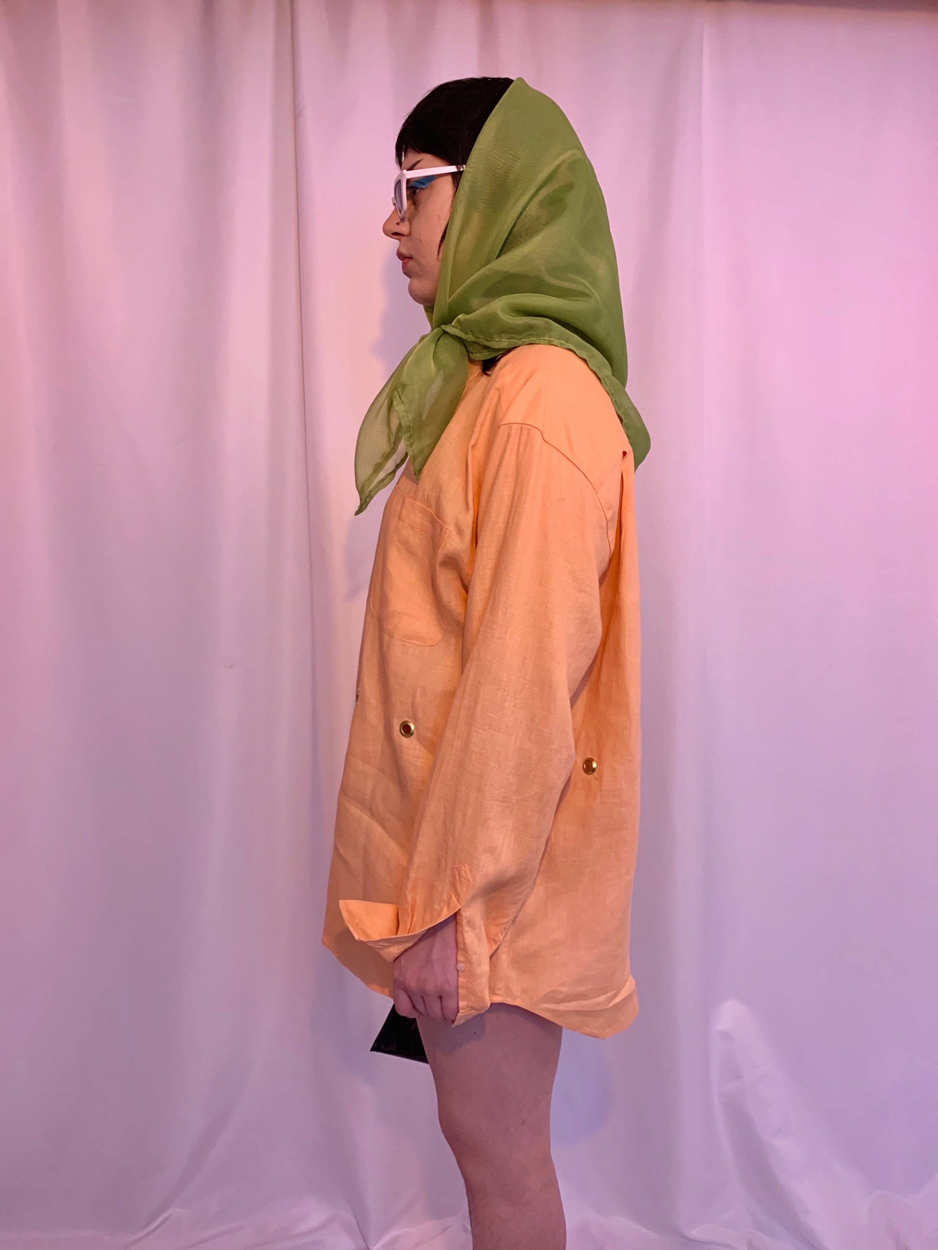 Shop Journal Vintage - Wholesale Scarf - Women's - Large lime sheer square scarf4