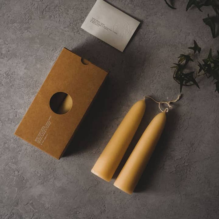 Skär Organics – Vela/castiçal cónico por atacado – Velas cônicas curtas grandes de cera de abelha orgânica (caixa)3