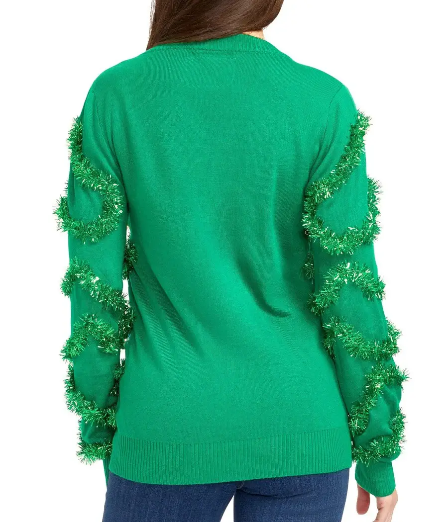 Tipsy Elves - Wholesale Cardigan - Women's - Gaudy Garland Cardigan - Women's Ugly Christmas Cardigan1