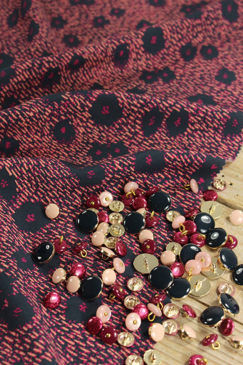 Eglantine et Zoé – Engroshandel Stofbolt – Blue Punti stof i viscose poplin8