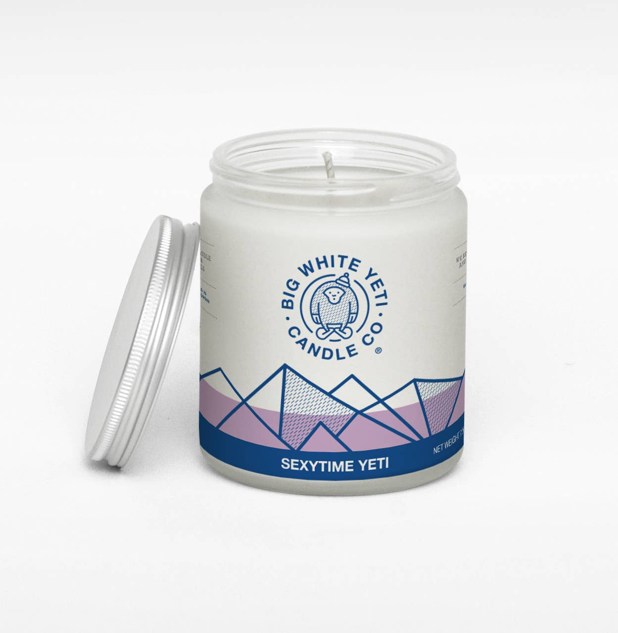 Big White Yeti - Wholesale Jar/Filled Candle - Sexytime Yeti Soy Candle - 6oz tin or 8oz frosted glass jar2