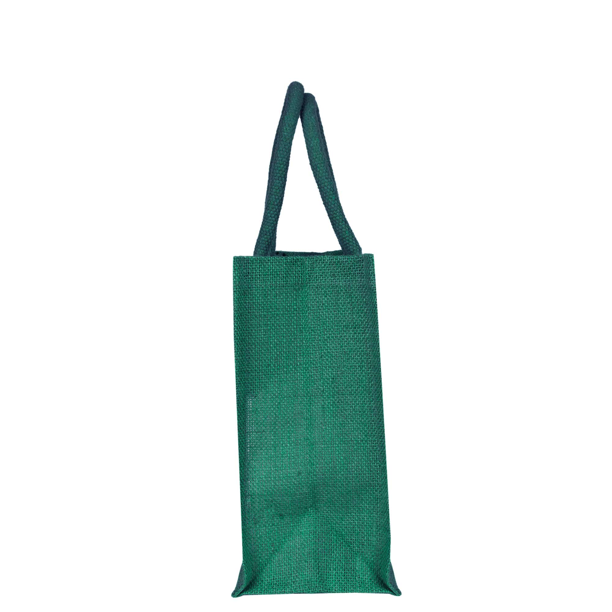 ecojutebags – wholesale Bärkasse - Unisex – Återanvändbara juteväskor – Set om 4 med PVC-fönsterpanel12
