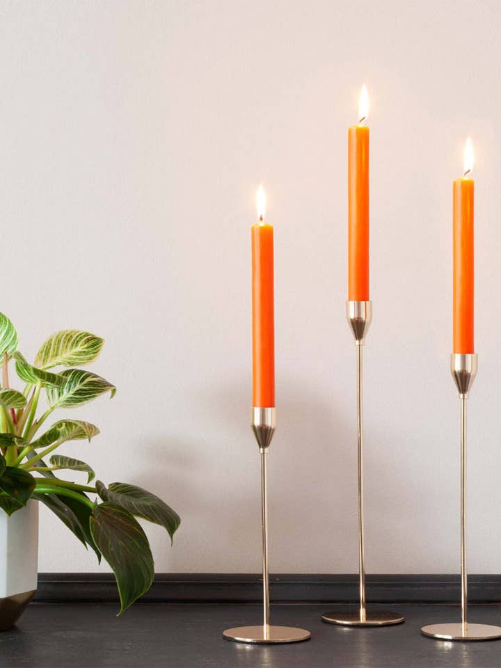 Orange 10 inch Dinner Candles x 6 for wholesale by Shearer Candles