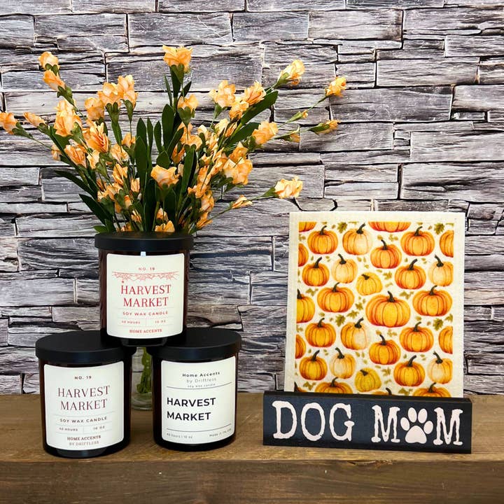 Home Accents By Driftless - Wholesale Jar/Filled Candle - Harvest Market Vintage Fall Candles - Halloween Decor1