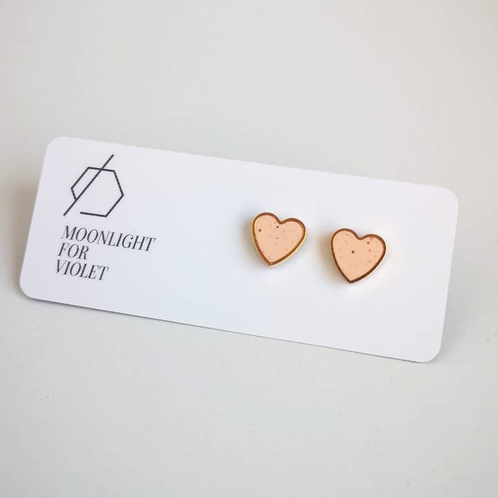 Heart Studs - 50+ Colours Available for wholesale by Moonlight for Violet