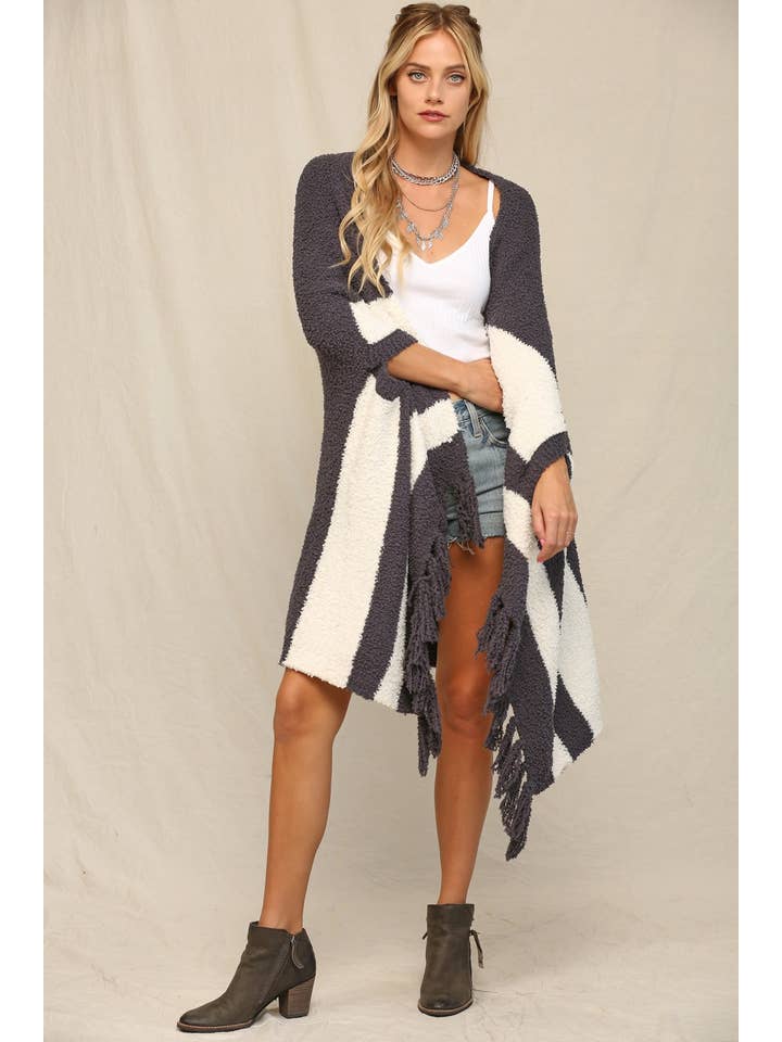 KyeMi - Wholesale Poncho - Women's - Super Soft And Stretchy Poncho With Fringe1