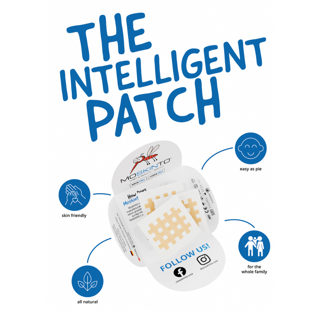 Moskinto: Original Itch-Relief Patch & 14hr Insect Repellent - Wholesale Itch Ointment/Cream - Moskinto - 3ct, The Original Itch-Relief Patch (Dispenser)1