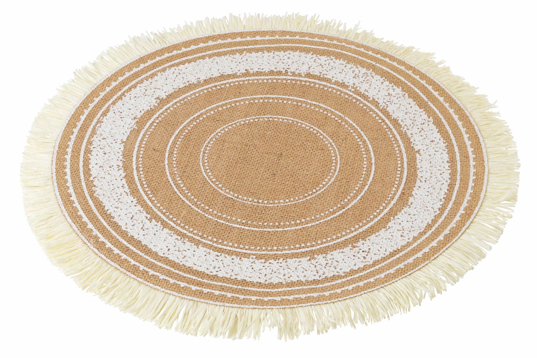 VdE Tivoli 1996 – Engroshandel Dækkeserviet – Hvide runde dækkeservietter i jute, 3 assorterede5