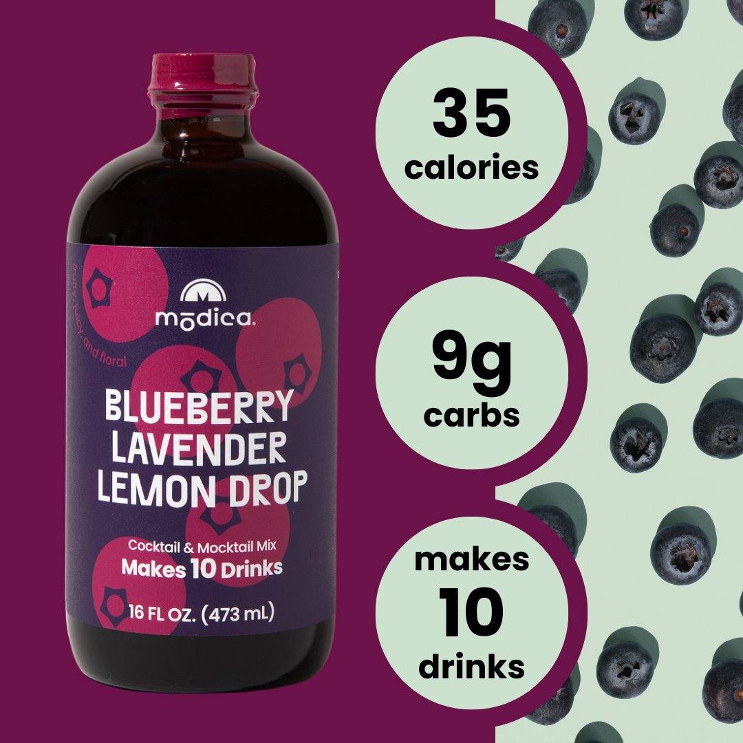 Modica Cocktail & Mocktail Mixers - Wholesale Cocktail Mix/Syrup - Blueberry Lavender Lemon Drop Cocktail & Mocktail Mix + Kit2