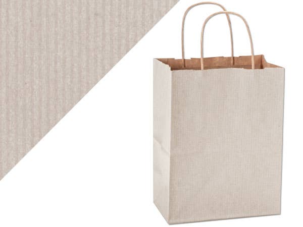 Nashville Wraps - Wholesale Gift Bag - Recycled Shadow Stripe Kraft Paper Retail Shopping Bags1