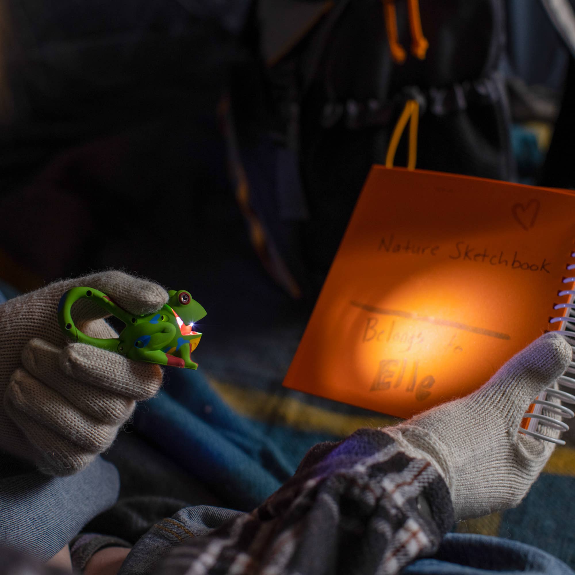 Big Discoveries / Sun Co. - Vendita all'ingrosso Giocattolo luminoso - Bambini e neonati - Torcia elettrica a moschettone LifeLight Animal - Rana verde4