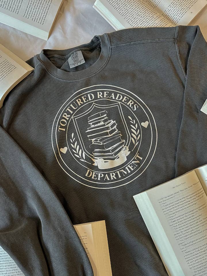 The Tortured Reader's Department Swiftie TTPD Crewneck for wholesale by Literary Looks