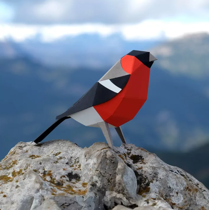 PLEGO - Wholesale DIY Craft Kit - PYRRHULA PYRRHULA - paper bird2