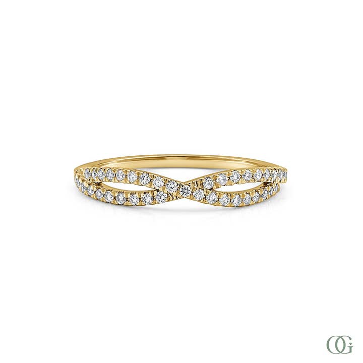 Anello Incrociato con Diamante Coltivato in Laboratorio Delicato (0,26 CTW) per la vendita all'ingrosso da parte di Orchid Gems Fine Jewelry