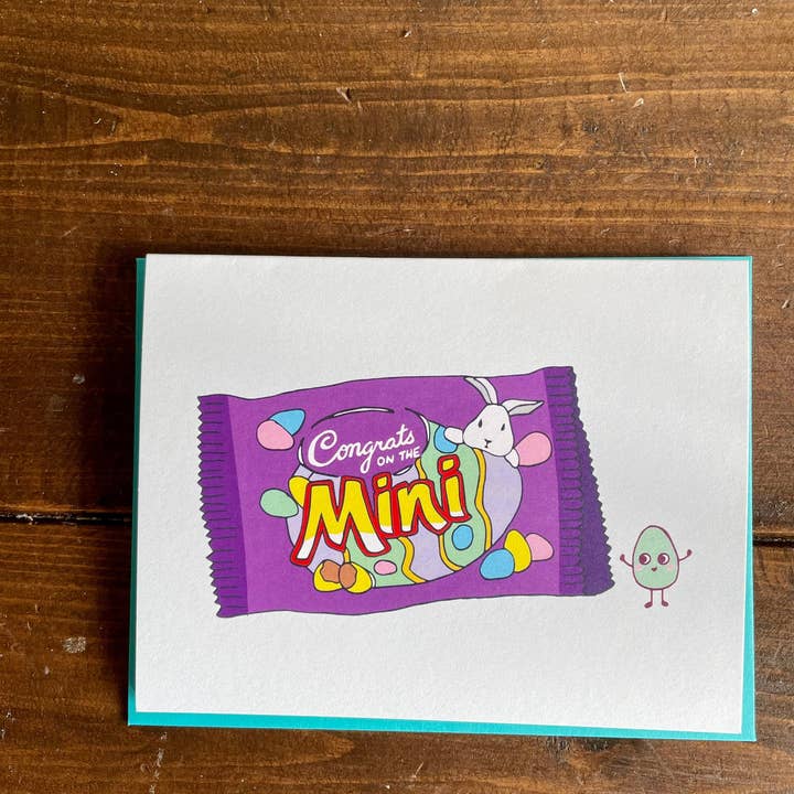 Papermain - Wholesale Baby card - Mini Eggs Easter Inspired New Baby Card - Baby Shower Newborn Chocolate Egg Card1