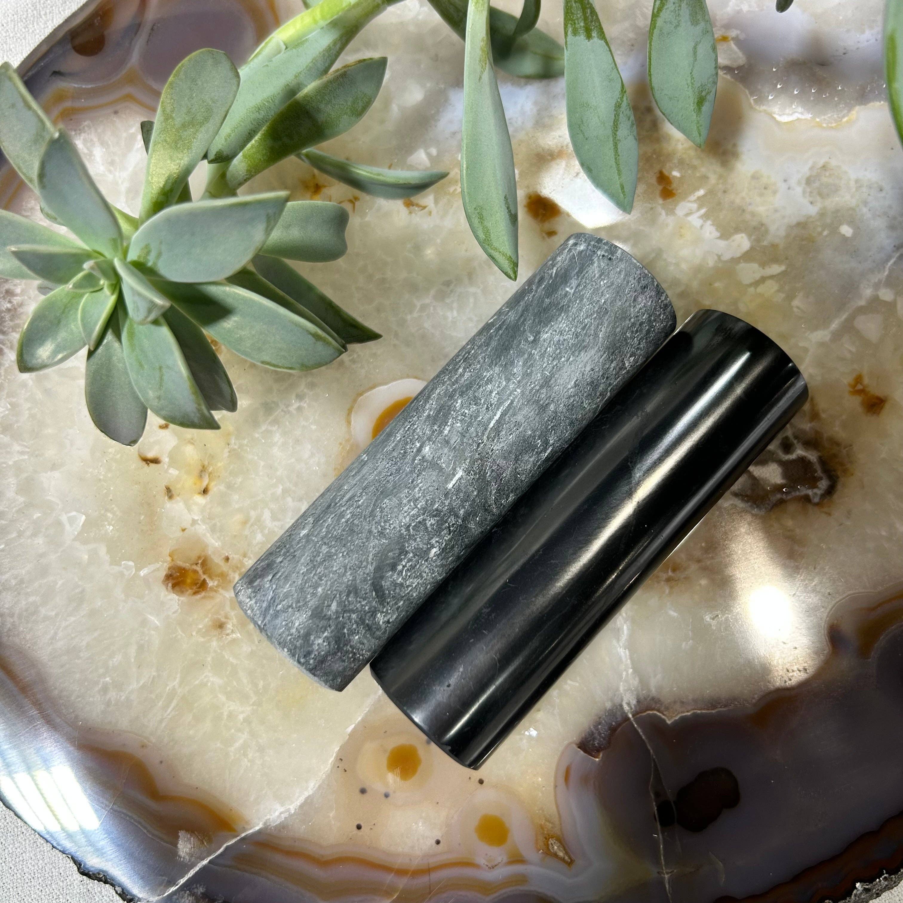 Quasar Gems USA - Wholesale Spiritual Stone/Crystal - Shungite & Steatite Harmonizer Rods1