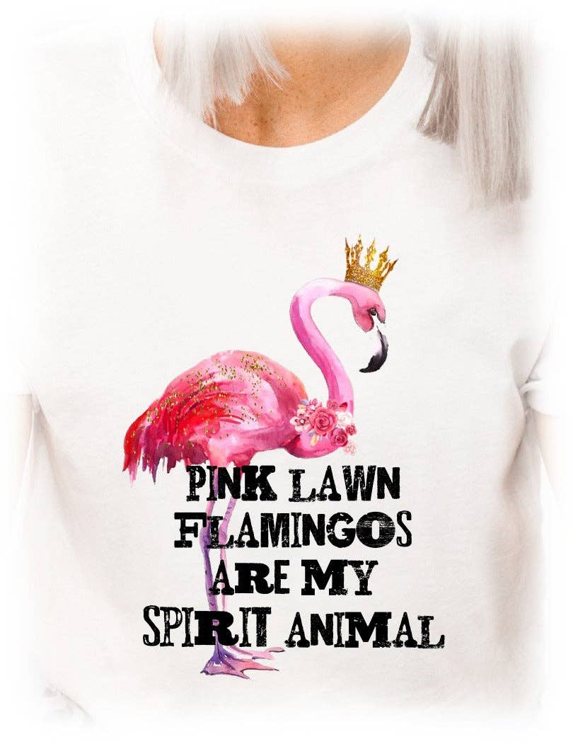 JCoons – wholesale Screen printed t-shirt – Women′s – Pink Lawn Flamingo1