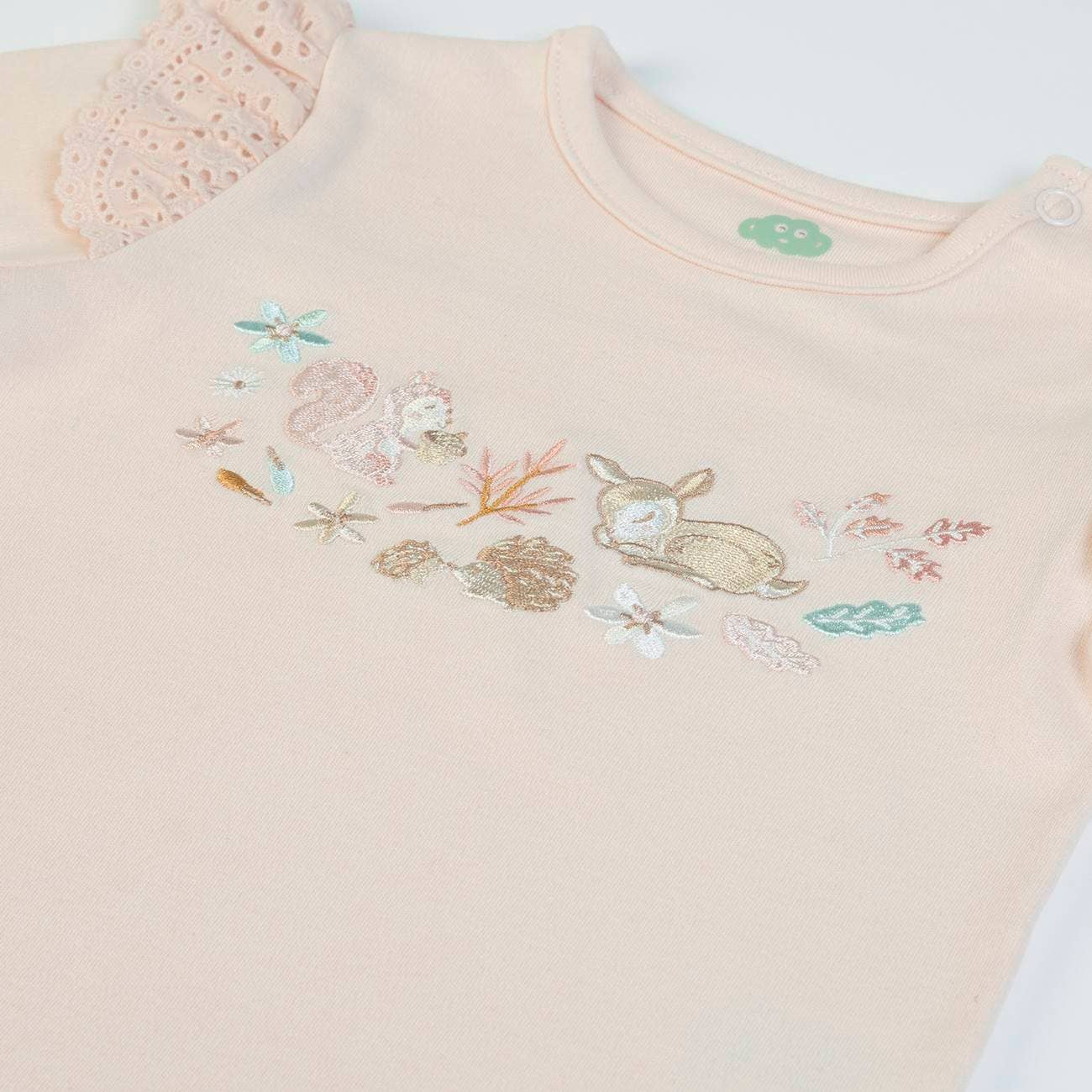 Hellrosa/Rosa 16179 - 2-teiliges Set: Bio-Baumwollshirt mit Ärmeln und Cordhose - AW 24/25 für den Großhandel auf Faire3