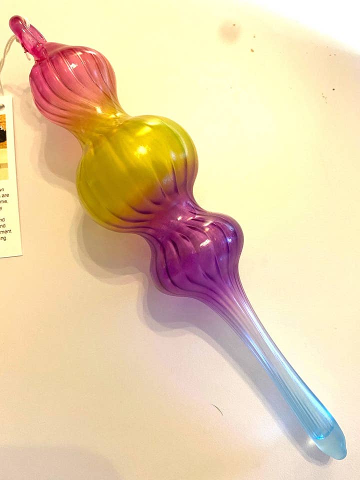 Handblown Glass Ornament - Rainbow 1 for wholesale by BrianSchmittGlass
