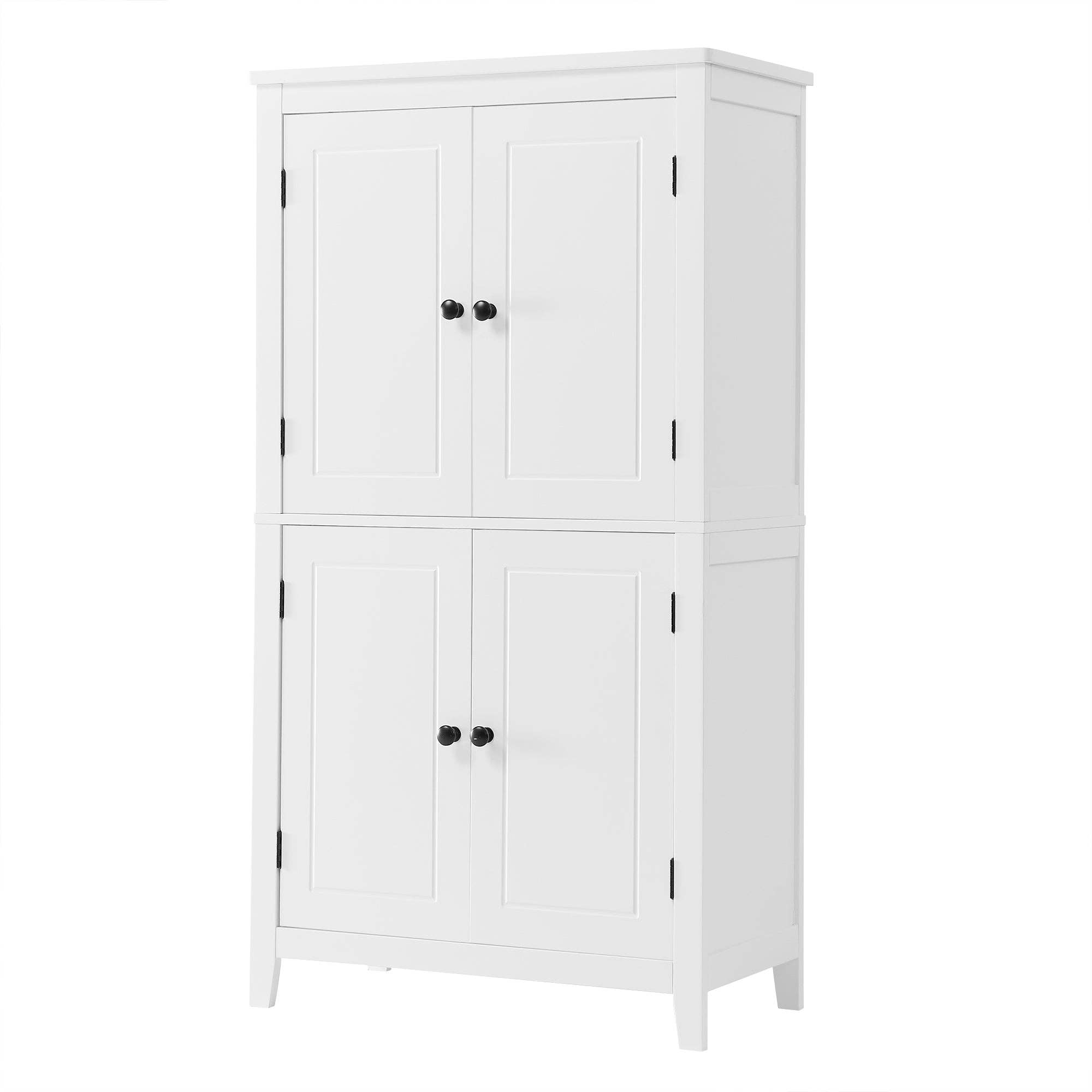 Orange County Decor - Wholesale Cabinet - Elegant Bathroom Floor Storage Cabinet, Bathroom Storage Unit, Freestanding Cabinet With 4 Doors, Adjustable Shelves, Adaptable Shelves, White White Mdf17