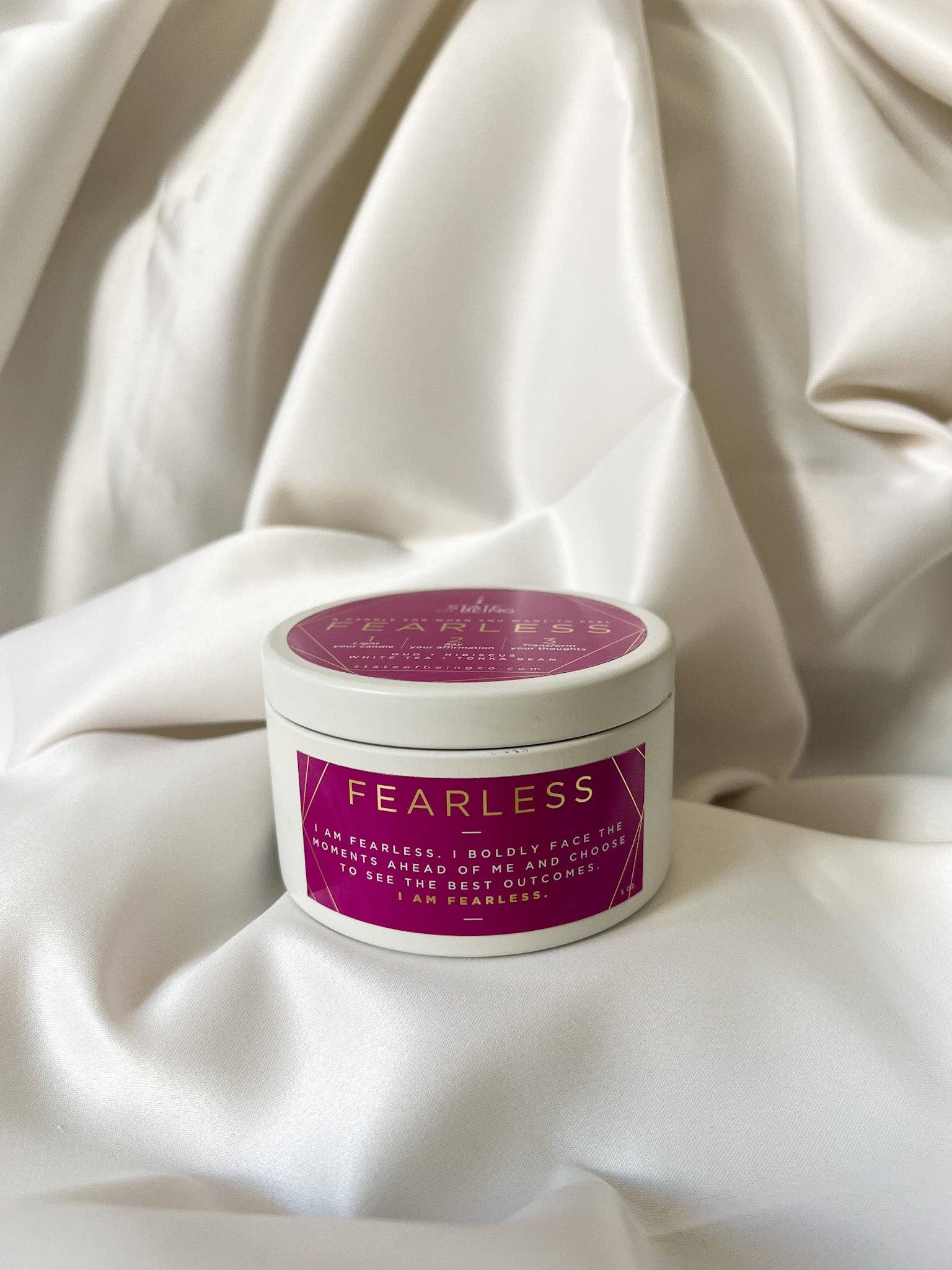 State of Being - Wholesale Travel Candles - Fearless Candle Metal Tin