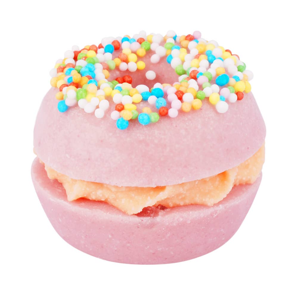 BadeFee - Vente Bombe de bain/poudre effervescente pour le bain - Bade Donut Grape Party - additif de bain nourrissant, parfum : raisin2