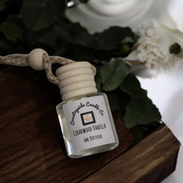 8ml Cedarwood Vanilla Car Diffuser for wholesale by Countryside Candle Co