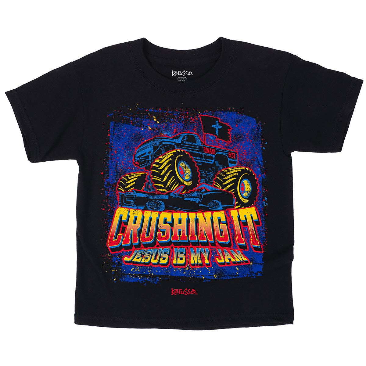Black Kerusso Kidz T-Shirt Crushing It for wholesale on Faire1