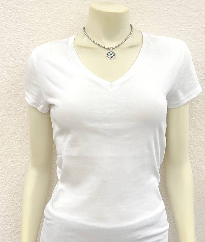 ISAC Trading Inc - Wholesale Pendant/Charm Necklace - 737205, Silver Navajo Bead Concho Necklace1